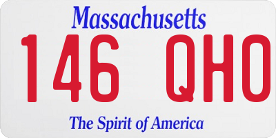 MA license plate 146QH0