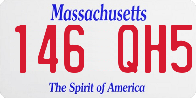 MA license plate 146QH5