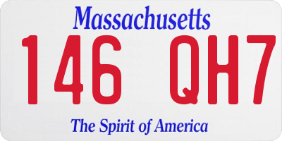 MA license plate 146QH7
