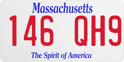 MA license plate 146QH9