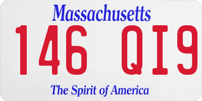 MA license plate 146QI9