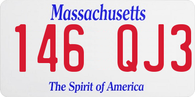 MA license plate 146QJ3
