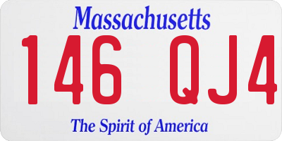MA license plate 146QJ4