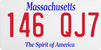 MA license plate 146QJ7