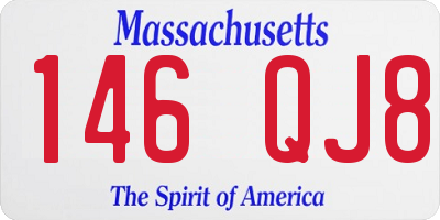 MA license plate 146QJ8
