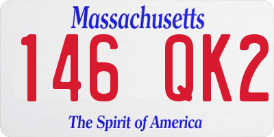 MA license plate 146QK2