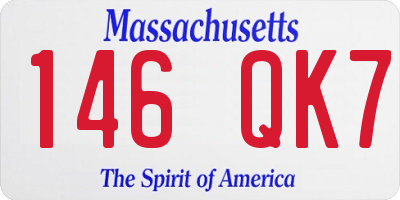 MA license plate 146QK7