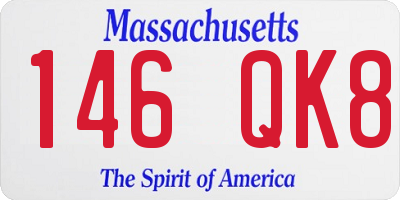 MA license plate 146QK8