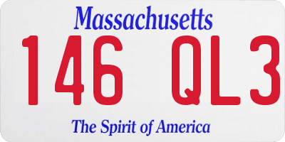 MA license plate 146QL3