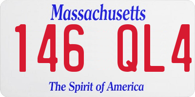 MA license plate 146QL4