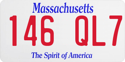 MA license plate 146QL7
