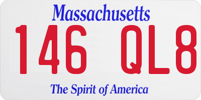MA license plate 146QL8