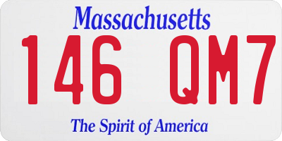 MA license plate 146QM7