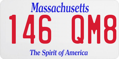 MA license plate 146QM8