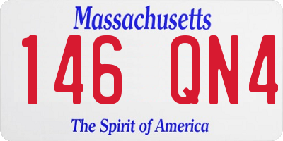 MA license plate 146QN4