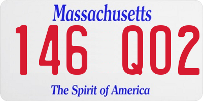 MA license plate 146QO2