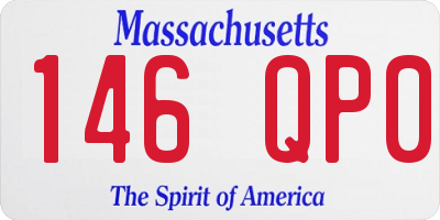 MA license plate 146QP0