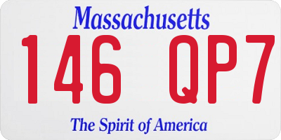 MA license plate 146QP7