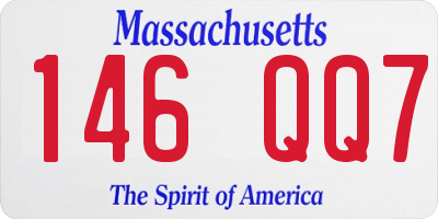 MA license plate 146QQ7