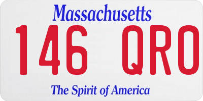 MA license plate 146QR0