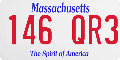 MA license plate 146QR3