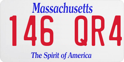 MA license plate 146QR4