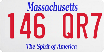 MA license plate 146QR7