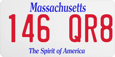 MA license plate 146QR8