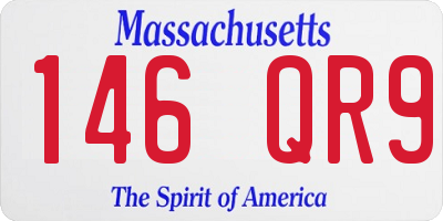 MA license plate 146QR9