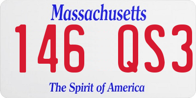 MA license plate 146QS3