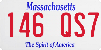 MA license plate 146QS7