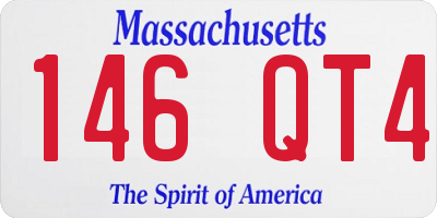 MA license plate 146QT4