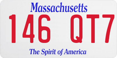 MA license plate 146QT7