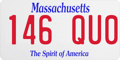 MA license plate 146QU0
