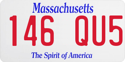 MA license plate 146QU5