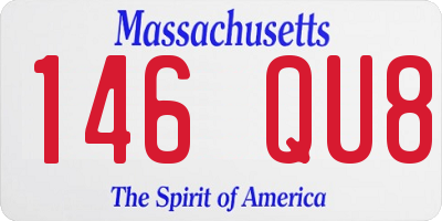 MA license plate 146QU8