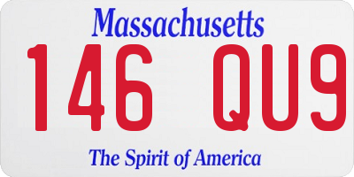 MA license plate 146QU9