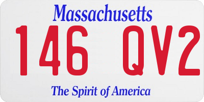 MA license plate 146QV2