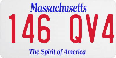 MA license plate 146QV4