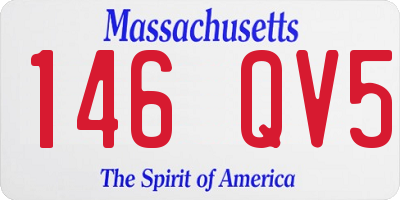 MA license plate 146QV5