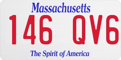MA license plate 146QV6