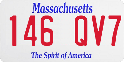 MA license plate 146QV7