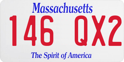 MA license plate 146QX2