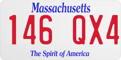 MA license plate 146QX4