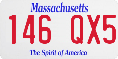 MA license plate 146QX5