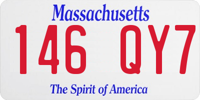 MA license plate 146QY7