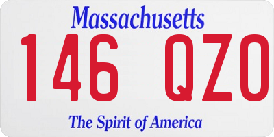 MA license plate 146QZ0