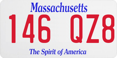 MA license plate 146QZ8