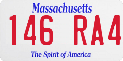 MA license plate 146RA4