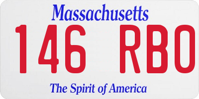 MA license plate 146RB0
